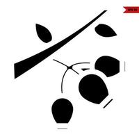 boom natuur glyph icoon vector