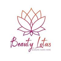 lotusbloem logo abstract beauty spa salon cosmetica merk lineaire stijl vector