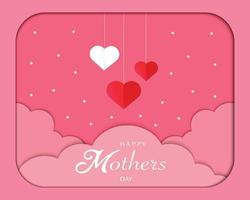 gelukkige moederdag papercut achtergrond vector