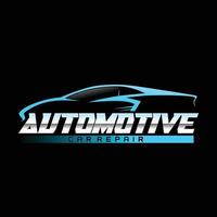 elegant auto auto reparatie logo sjabloon vector Aan zwart achtergrond