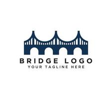 brug logo ontwerp Aan wit achtergrond, vector illustratie.