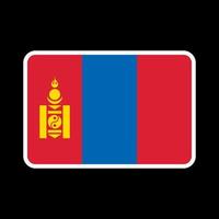 vlag van Mongolië, officiële kleuren en verhoudingen. vectorillustratie. vector