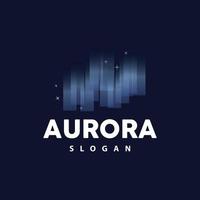 Aurora logo, licht Golf vector, natuur landschap ontwerp, Product merk sjabloon illustratie icoon vector