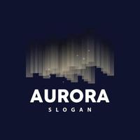 Aurora logo, licht Golf vector, natuur landschap ontwerp, Product merk sjabloon illustratie icoon vector