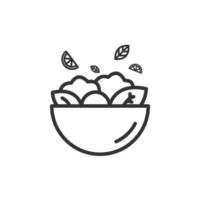 gezond salade icoon vector illustratie. voedsel en Koken.
