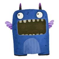 schattig en grappig, halloween illustratie, kinderachtig hand- geschilderd monsters, trollen vector