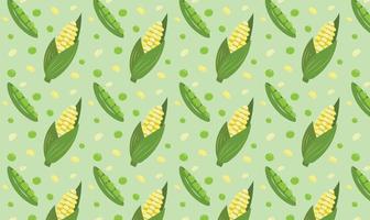 patroon met erwten en maïs vector