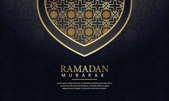 Ramadan mubarak Islamitisch luxe achtergrond vector