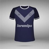 t-shirt. voetbal Jersey. vector illustratie