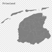 hoog kwaliteit kaart is een provincie van Nederland vector