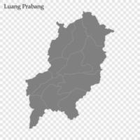 hoog kwaliteit kaart van provincie van Laos vector