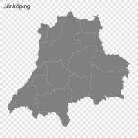 hoog kwaliteit kaart is een provincie van Zweden vector