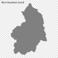 hoog kwaliteit kaart is een provincie van Engeland vector