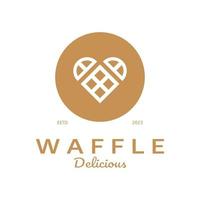 wafel logo gemakkelijk illustratie ontwerp voor gebakje winkel, embleem, badge, bakkerij zaken, gebak, bakkerij, vector