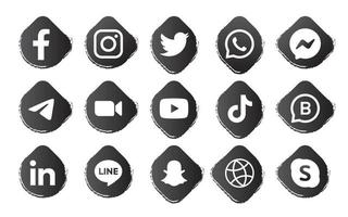 set van social media iconen vector