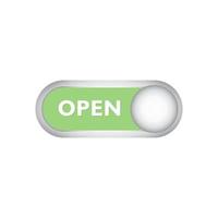 Open glimmend knop icoon vector ontwerp Sjablonen