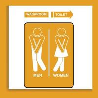 toilet pictogrammen, toilet tekens, en mannen en Dames vector illustraties.