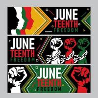 juneteenth activisme banner concept vector