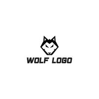elegant en modern wolf hoofd logo concept. zwart dier Aan wit achtergrond vector