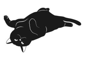 silhouet van een kat. vector. vector