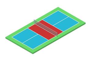 augurk rechtbank isometrische diagram. vector