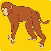 illustratie van tekenfilm vector schattig baby aap