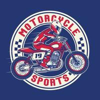 motorfiets racing insigne ontwerp vector