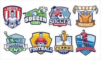 voetbal badges ontwerp reeks vector