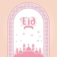 eid al fitr roze kleur Islamitisch element ontwerp vector