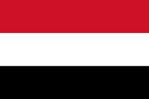 Jemen vlag, nationaal Jemen vlag, officieel kleuren en proportie correct. nationaal Jemen vlag. Jemen vlag vector icoon, Jemen vlag vlak ontwerp
