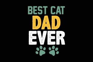 het beste kat vader ooit t overhemd ontwerp vector