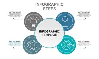 bar grafiek, infographic sjabloon voor presentatie vector illustratie