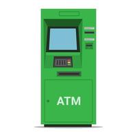 Geldautomaat machine. bank terminal. vector illustratie.