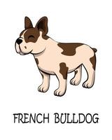 vector van schattige Franse bulldog eps 10.