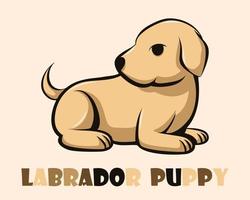 vector van een schattige labrador puppy eps 10