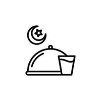 vector illustratie van iftar icoon met schets stijl. geschikt voor ieder doel.