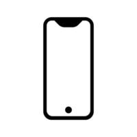mobiel telefoon met blanco scherm. vlak stijl. vector illustratie Aan wit achtergrond