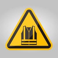 ppe-pictogram. slijtage hoge zichtbaarheid kleding symbool teken isoleren op witte achtergrond, vector illustratie eps.10