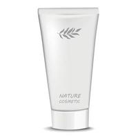 witte tube crème natuurlijke cosmetica - vector