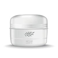 witte potje crème natuurlijke cosmetica - vector