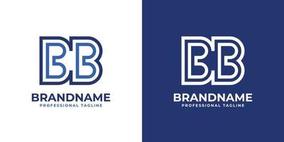 brief bb lijn monogram logo, geschikt voor ieder bedrijf met b of bb initialen. vector