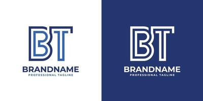 brief bt lijn monogram logo, geschikt voor ieder bedrijf met bt of tb initialen. vector