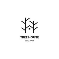 boom huis logo ontwerp gemakkelijk modern minimalistische concept vector