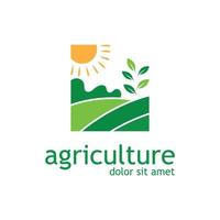 boerderij bedrijf, landbouwgrond, Bijsnijden veld, en magazijn bedrijf sjabloon illustratie ontwerp logo vector