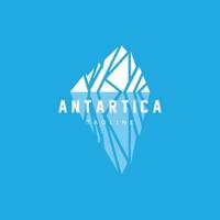 berg logo, antarctisch ijsberg logo ontwerp, natuur landschap vector, Product merk illustratie icoon vector