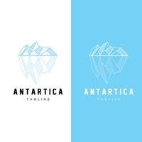 berg logo, antarctisch ijsberg logo ontwerp, natuur landschap vector, Product merk illustratie icoon vector