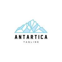 berg logo, antarctisch ijsberg logo ontwerp, natuur landschap vector, Product merk illustratie icoon vector