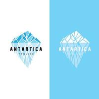 berg logo, antarctisch ijsberg logo ontwerp, natuur landschap vector, Product merk illustratie icoon vector