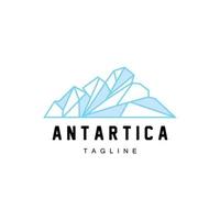 berg logo, antarctisch ijsberg logo ontwerp, natuur landschap vector, Product merk illustratie icoon vector