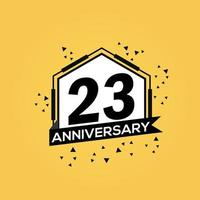 23 jaren verjaardag logo vector ontwerp verjaardag viering met meetkundig geïsoleerd ontwerp